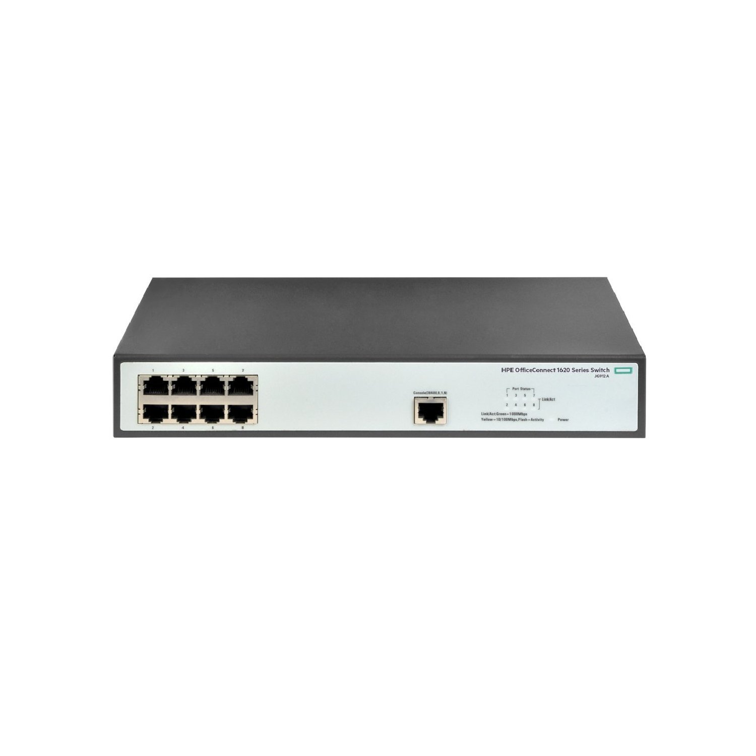 HPE 1620-8G Managed Gigabit  Ethernet Switch | MIPS | 128MB | 2 Year | JG912A